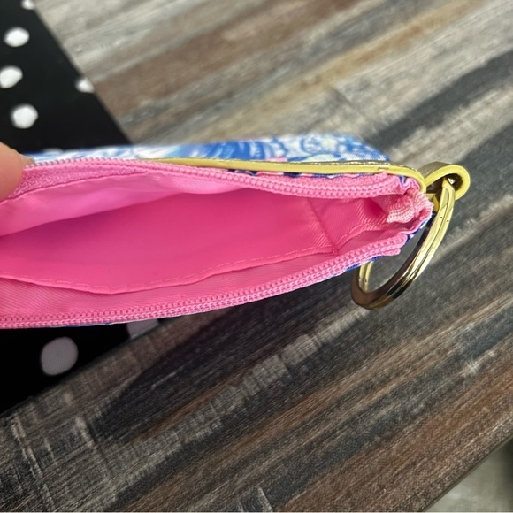 Lilly Pulitzer Zip ID Case Wallet – Floral Pastel Print with Key Ring - Picture 3 of 3